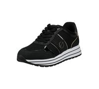 Tamaris Damen Low-Top Sneaker, Frauen Halbschuhe,Wechselfußbett,sportlich,Halbschuhe,straßenschuhe,Strassenschuhe,Black/Gold,40 EU