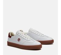 Sneaker TIMBERLAND "LISBON ESSENTIAL - LOW LACE UP SNEAKER", Herren, Gr. 41,5, weiß (weißfg w dkrot), Leder, Schuhe Sneaker (11615660-41,5) weißfg w dkrot