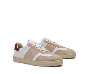 Sneaker TIMBERLAND "LISBON STREET - LOW LACE SNEAKER", Herren, Gr. 41,5, weißfg w ltbei, Leder, Schuhe Sneaker, aus Timberland Premium Leder (98915028-41,5) weißfg w ltbei
