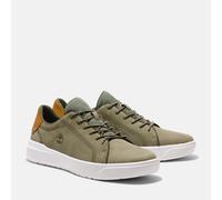 Sneaker TIMBERLAND "SENECA BAY - LOW LACE UP SNEAKER", Herren, Gr. 42, deep lichen grn, Leder, Schuhe Sneaker, aus Leder (29886639-42) deep lichen grn