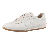 Sneaker TOM TAILOR "Cathrine", Damen, Gr. 38, weiß, Lederimitat, Schuhe Sneaker, Freizeitschuh, Halbschuh, Schnürschuh mit modischem Lochmuster (64005624-38) weiß
