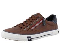 Sneaker TOM TAILOR, Herren, Gr. 43, braun, Lederimitat, Schuhe Sneaker, Freizeitschuh, Halbschuh, Schnürschuh mit Außen-Reißverschluss (70750845-43)