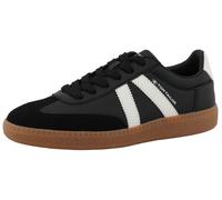 Sneaker TOM TAILOR "Kauthar", Herren, Gr. 43, schwarz, weiß, Lederimitat, Schuhe Sneaker, Freizeitschuh, Halbschuh, Schnürschuh mit Kontrastbesatz (21588561-43) schwarz, weiß