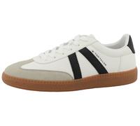 Sneaker TOM TAILOR "Kauthar", Herren, Gr. 45, weiß, schwarz, Schuhe Sneaker, Freizeitschuh, Halbschuh, Schnürschuh mit Kontrastbesatz (90471755-45) weiß, schwarz