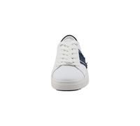 Sneaker TOM TAILOR "Tom Tailor Sneaker Low", Damen, Gr. 37, blau (weiß, navy), Polyurethan, Schuhe Sneaker (98244442-37) weiß, navy