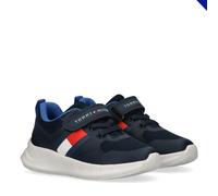 Sneaker TOMMY HILFIGER, Damen, Gr. 25, blau, Lederimitat, Textil, Schuhe Sneaker, Sportschuh, Klettschuh, Schlupfschuh für Freizeit und Sport (28496625-25) blau