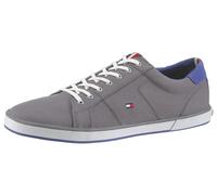 Sneaker TOMMY HILFIGER "H2285ARLOW 1D", Herren, Gr. 47, grau (grau, blau), Textil, Schuhe, Freizeitschuh, Halbschuh, Schnürer mit seitlicher Flaggen-Stickerei (95773118-47) grau, blau