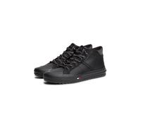 Sneaker TOMMY HILFIGER "HARLEM STREET CLEAT WINTER", Herren, Gr. 40, schwarz, Nappaleder, Textil, Schuhe Sneaker, Schnürboots, Freizeitboots mit Kontrastbesatz an der Ferse (55858047-40) schwarz