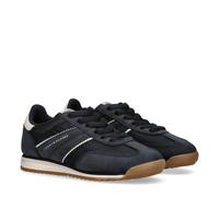 Sneaker TOMMY HILFIGER, Herren, Gr. 38, blau weiß, Lederimitat, Textil, Schuhe Sneaker, Low Profile Sneaker, Retro Schnürschuh mit Logoverzierung (92567304-38) blau weiß