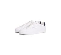 Sneaker TOMMY HILFIGER "ICON COURT LIGHT LEATHER", Herren, Gr. 41, weiß, Leder, Lederimitat, Basic, Schuhe Sneaker, Freizeitschuh, Halbschuh, Schnürschuh mit dezenten Ziernähten (98335528-41) weiß