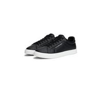 Sneaker TOMMY HILFIGER "ICON COURT LIGHT PREMIUM", Herren, Gr. 44, schwarz, Leder, Lederimitat, Schuhe Sneaker, Schnürschuh, Freizeitschuh, Halbschuh mit Ziernähten (64201604-44) schwarz
