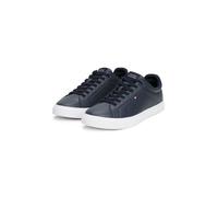 Sneaker TOMMY HILFIGER "ICON COURT LTH FLAG ESS", Herren, Gr. 41, blau (dunkelblau), Leder, Lederimitat, Schuhe Sneaker, Freizeitschuh, Halbschuh, Schnürschuh mit kleiner Logoflagge (86063108-41) dunk