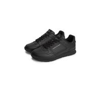 Sneaker TOMMY HILFIGER "LIGHT EVA RUNNER LEATHER", Herren, Gr. 41, schwarz, Leder, Lederimitat, unifarben, Schuhe Sneaker, Schnürer, Halbschuh, Freizeitschuh mit Logoschriftzug (12264566-41) schwarz