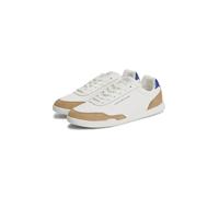 Sneaker TOMMY HILFIGER "LO PRO CUPSOLE NYLON SUEDE MIX", Herren, Gr. 45, beige (ecru), Leder, Lederimitat, Textil, kontrastfarbene Details, Schuhe Sneaker, Freizeitschuh, Halbschuh, Schnürschuh mit se
