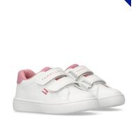 Sneaker TOMMY HILFIGER, Mädchen, Gr. 27, rosa (weiß, rosa), Synthetik, Schuhe Sneaker, Klettschuh, Freizeitschuh mit Logoverzierung (10829025-27) weiß, rosa