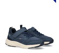 Sneaker TOMMY HILFIGER, Mädchen, Gr. 31, Textil, blau, Lederimitat, Textil, Schuhe Sneaker, Freizeitschuh, Halbschuh, Slipper mit elastischen Schnürsenkeln (16693440-31) blau