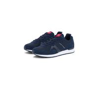 Sneaker TOMMY HILFIGER "MAXLITE MIX", Herren, Gr. 46, dunkelblau, Lederimitat, Textil, Veloursleder, unifarben mit Farbeinsatz, Schuhe Sneaker, Freizeitschuh, Halbschuh, Schnürschuh mit seitlichem Log