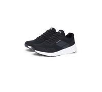 Sneaker TOMMY HILFIGER "MODERN COMFORT RUN TECH KNIT", Herren, Gr. 41, schwarz, Lederimitat, Textil, Schuhe Sneaker, Freizeitschuh, Halbschuh, Schnürschuh mit seitlichem Logo (63163204-41) schwarz