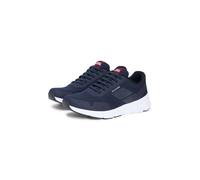 Sneaker TOMMY HILFIGER "MODERN COMFORT RUN TECH KNIT", Herren, Gr. 45, dunkelblau, Lederimitat, Textil, Schuhe Sneaker, Freizeitschuh, Halbschuh, Schnürschuh mit seitlichem Logo (53316920-45) dunkelbl