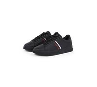 Tommy Hilfiger Herren Cupsole Sneaker Modern Stripes mit Logo, Schwarz (Black), 41