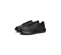 Sneaker TOMMY HILFIGER "MODERN LIGHTCUP LTH", Herren, Gr. 41, schwarz, Nappaleder, unifarben, Schuhe Sneaker, Freizeitschuh, Halbschuh, Schnürer, Logoaufnäher an der Schuhzunge (83828466-41) schwarz