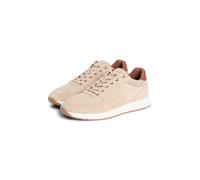 Sneaker TOMMY HILFIGER "NEWPORT MIX", Herren, Gr. 41, beige, Veloursleder, Mesh, unifarben mit Farbeinsatz, Schuhe Sneaker, Freizeitschuh, Schnürer, Halbschuh mit Mesh-EInsatz (11065324-41) beige
