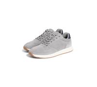 Sneaker TOMMY HILFIGER "NEWPORT MIX", Herren, Gr. 44, grau, Veloursleder, Mesh, unifarben mit Farbeinsatz, Schuhe Sneaker, Freizeitschuh, Schnürer, Halbschuh mit Mesh-EInsatz (75965863-44) grau