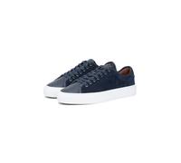 Sneaker TOMMY HILFIGER "PREMIUM DRESS LEATHER MIX", Herren, Gr. 43, dunkelblau, Leder, Schuhe Sneaker, Freizeitschuh, Halbschuh, Schnürschuh, weich gepolsterter Schaftrand (72870213-43) dunkelblau
