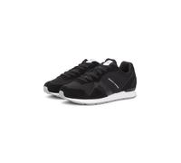 Sneaker TOMMY HILFIGER "RUNNER ICON MIX", Herren, Gr. 47, schwarz, Leder, Textil, Schuhe Sneaker, Freizeitschuh, Halbschuh, Schnürschuh mit seitlichem Logoschriftzug (16327547-47)