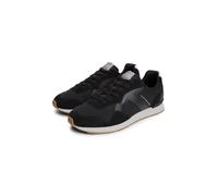 Sneaker TOMMY HILFIGER "T HILFIGER CORE MIX RUNNER", Herren, Gr. 43, dunkelgrau, Leder, Lederimitat, Textil, Veloursleder, Schuhe Sneaker, Schnürschuh, Halbschuh, Freizeitschuh mit Kontrastbesätzen (7