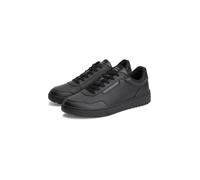 Sneaker TOMMY HILFIGER "TH BASKET CORE LEATHER", Herren, Gr. 41, schwarz, Leder, Lederimitat, Schuhe Sneaker, Halbschuh, Schnürer mit Perforation am gepolsterten Schaftrand (61895545-41) schwarz