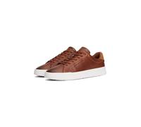 Sneaker TOMMY HILFIGER "TH COURT CORE COGNAC", Herren, Gr. 43, braun (cognac), Leder, Schuhe Sneaker, Freizeitschuh, Halbschuh, Schnürschuh im coolen Used Look (35243366-43) cognac