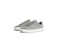 Sneaker TOMMY HILFIGER "TH COURT CORE SUEDE", Herren, Gr. 43, hellgrau, Lederimitat, Veloursleder, Schuhe Sneaker, Freizeitschuh, Halbschuh, Schnürschuh mit seitlichem Logoschriftzug (15334665-43) hel