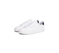 Tommy Hilfiger Low Top Sneaker aus echtem Leder Modell 'TH COURT' in Weiss, Größe 47