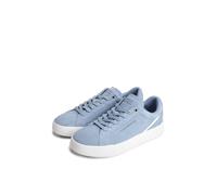 Sneaker TOMMY HILFIGER "TH COURT PREMIUM SUEDE", Herren, Gr. 42, blau, Veloursleder, aufgeraut, unifarben, Basic, Schuhe Sneaker, Freizeitschuh, Halbschuh, Schnürer im Retro-Look (94424463-42) blau