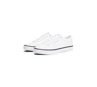 Tommy Hilfiger Herren Vulcanized Sneaker Mesh Low Top, Weiß (White), 46