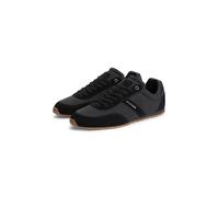 Sneaker TOMMY HILFIGER "TH LO RUN ICON SUMMER MIX", Herren, Gr. 42, schwarz, Leder, Textil, Schuhe Sneaker, Freizeitschuh, Halbschuh, Schnürschuh, weiche Schaftrand-Polsterung (69383063-42) schwarz