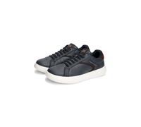 Sneaker TOMMY HILFIGER "TH MODERN LIGHTCUP LEATHER", Herren, Gr. 44, blau (dunkelblau), Lederimitat, Nappaleder, Schuhe Sneaker, Freizeitschuh, Halbschuh, Schnürschuh mit Kontrastbesätzen (88398831-44