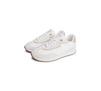 Sneaker TOMMY HILFIGER "TH RETRO RUNNER MIX", Damen, Gr. 36, ecru, rose, Lederimitat, Textil, Veloursleder, Schuhe Sneaker, Freizeitschuh, Halbschuh, Schnürschuh mit seitlicher Logoprägung (93766939-3