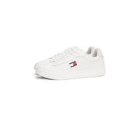 Sneaker TOMMY JEANS "ARCHIVE '98", Herren, Gr. 41, beige (ecru), Nappaleder, Textil, unifarben, Schuhe Sneaker, Freizeitschuh, Streetwear, Halbschuh, Schnürer mit Logoflagge (96361400-41)