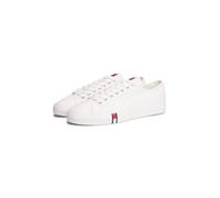 Sneaker TOMMY JEANS "ARCHIVE VULC Y2K", Herren, Gr. 45, weiß, Baumwolle, unifarben, Schuhe Sneaker, Freizeitschuh, Halbschuh, Schnürschuh mit Logoflagge im Plateau (69354348-45) weiß