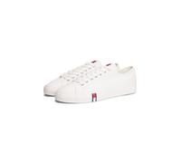 Sneaker TOMMY JEANS "ARCHIVE VULC Y2K", Herren, Gr. 46, weiß, Baumwolle, unifarben, Schuhe Sneaker, Freizeitschuh, Halbschuh, Schnürschuh mit Logoflagge im Plateau (69354348-46) weiß
