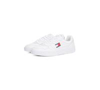 TOMMY JEANS Herren Cupsole Sneaker Essential aus Leder, Weiß (White), 41