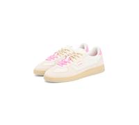 Sneaker TOMMY JEANS "THE GREENWICH EDGE KNIT", Damen, Gr. 36, beige (beige, rose), Leder, Lederimitat, Textil, unifarben mit Farbeinsätzen, Schuhe Sneaker, Freizeitschuh, Schnürer, Halbschuh mit Kontr