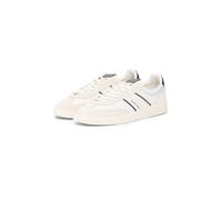 Sneaker TOMMY JEANS "THE GREENWICH EDGE MIX", Herren, Gr. 42, ecru, schwarz, Glattleder, Lederimitat, Veloursleder, Schuhe Sneaker, Schnürschuh, Freizeitschuh mit Kontrastdetails -klein ausfallend (78
