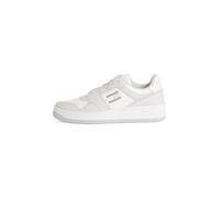 Plateausneaker TOMMY JEANS "TJM RETRO BASKET CUPSOLE TUMBLE" Gr. 42, grau (grau, weiß) Herren Schuhe (56895733-42) grau, weiß