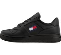Tommy Jeans Herren Cupsole Sneaker Retro Basket Schuhe, Schwarz (Black), 45