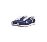 Tommy Jeans Herren Runner Sneaker Casual Low Top, Blau (Dark Night Navy), 42