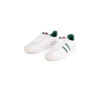 Sneaker TOMMY JEANS "TJW LOW PROFILE RUNNER", Damen, Gr. 36, weiß, grün, rose, Textil, Schuhe Sneaker, Freizeitmode, Halbschuh, Schnürschuh mit Kontrastbesatz (28891930-36) weiß, grün, rose