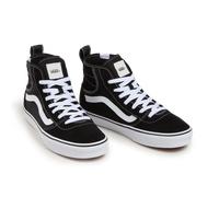 Sneaker VANS "ASHWOOD HI DECON", Damen, Gr. 45, schwarz, weiß, Leder, Synthetik, Textil, Schuhe Sneaker (88547768-45) schwarz, weiß